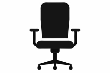 Wall Mural - chair icon, office chair vector silhouette illustration	
