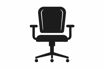 Wall Mural - chair icon, office chair vector silhouette illustration	
