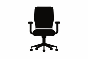 Wall Mural - chair icon, office chair vector silhouette illustration	
