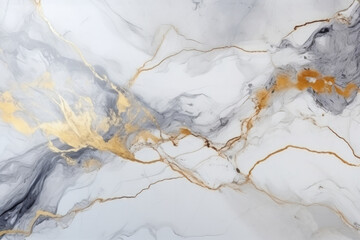 Wall Mural - Processed collage of white and gold marble texture. Background for banner, backdrop or texture