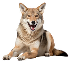 Poster - PNG Smiling coyote mammal animal wolf.