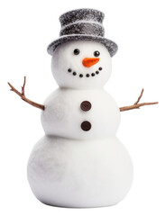 Canvas Print - PNG Snowman winter white white background.