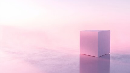 Canvas Print - a white cube is sitting on a white surface