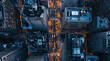 © AvalgArt - Aerial view of bustling city streets filled with yellow taxis