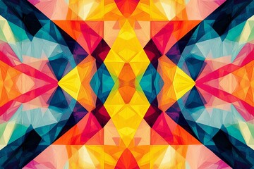 Abstract Geometric Pattern with Vibrant Colors created with Generative AI