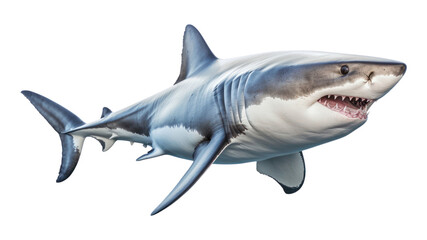 Wall Mural - PNG Shark animal fish white background.