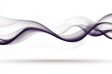 Poster - Curved lines gracefully flow and intertwine against a clean backdrop, conveying a sense of tranquility and movement. Generative AI