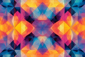 Abstract Geometric Pattern with Vibrant Colors created with Generative AI