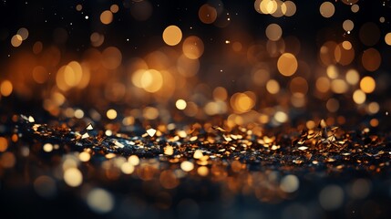 falling gold lights gala texture gold abstract sparkle dust particles light dark pattern Gold overlay bokeh glitter background dark glistering particle background christmas shiny shimmer black dust