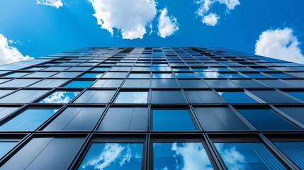 Wall Mural - Photo Low Angle View Of Modern Building Against Sky