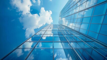 Wall Mural - Photo Low Angle View Of Modern Building Against Sky