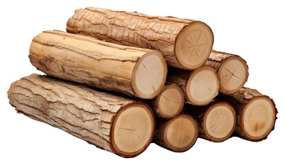 Wall Mural - PNG Lumber wood log white background.