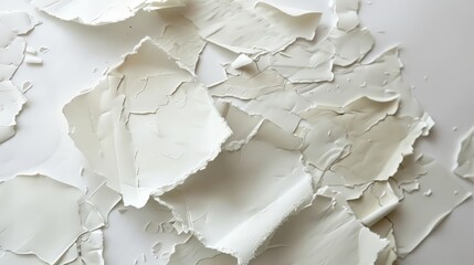 Wall Mural - Abstract White Texture of Ripped Paper.