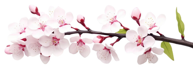 Wall Mural - PNG Blossom flower branch cherry.