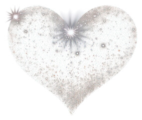 Poster - PNG Heart shape sparkle light glitter astronomy night star.