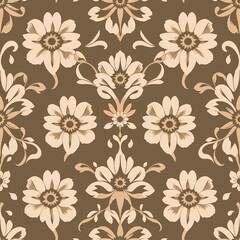 Sticker - seamless floral pattern