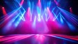 © Hungarian - Stage Lit with Blue and Pink Spotlights
