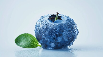 Fresh blueberry isolated over white background.