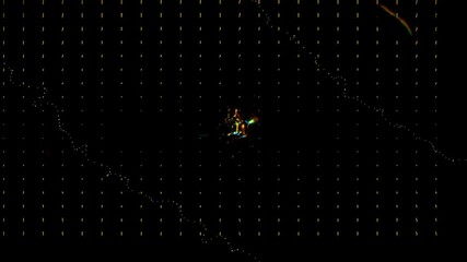 Fototapete - Colorful light dots flying on black background