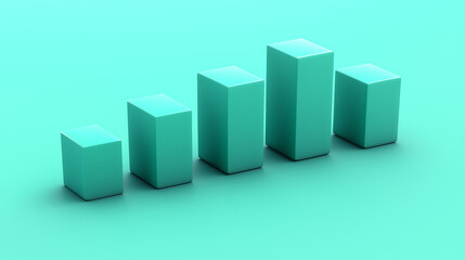 Leinwandbilder - Bar chart is going up showing increasing values