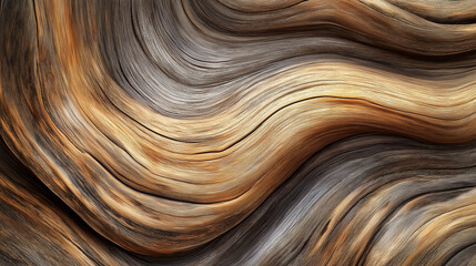 Aufkleber - Close-up of a wooden knot creating abstract wavy pattern