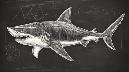 Wall Mural - shark vector