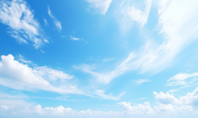Wall Mural - blue sky with clouds. generative ai