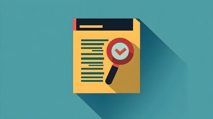 Poster - Sleek Document Search Icon Emphasizing Efficient Lookup and Discoverability
