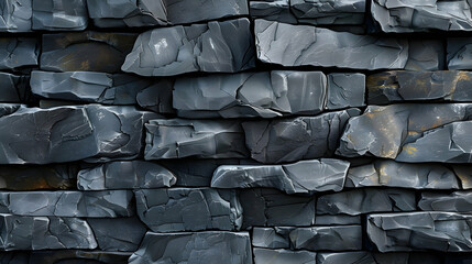 Close-up of a grey stone wall with a rough texture.