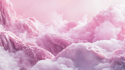 Poster - 3D rendering of a marble background in a fresh pink hue High resolution image