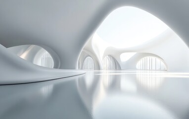 Poster - Modern Abstract Architecture Design Background in 3D Rendering