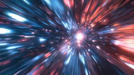 Poster - 3D Rendering of an Abstract Background Featuring Radial Motion Blur