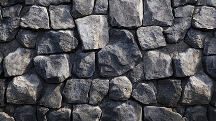 Poster - 3D rendering of a stone wall surface background