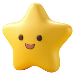 Poster - PNG Cute smiling yellow star illustration