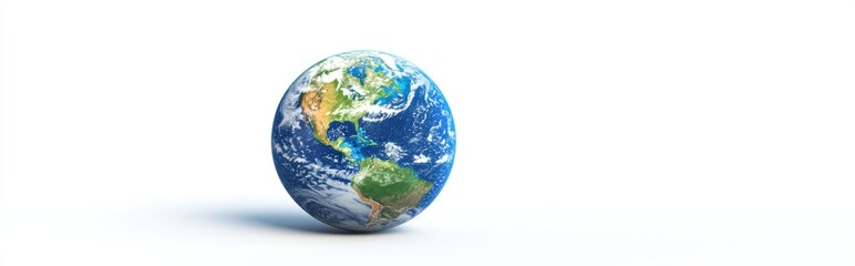 Aufkleber - Glow of Earth in a 3D cartoon rendering on a white background
