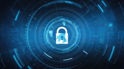 Aufkleber - Futuristic Digital Technology Background: Innovative Design for Software Education and Mobile Security Analysis.