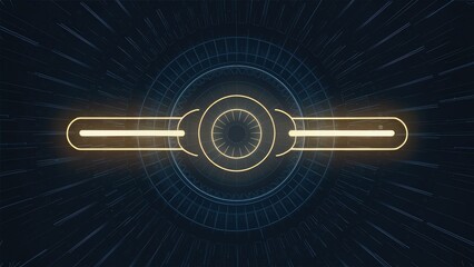 Poster -  Futuristic Loading Bar Interface with Progress Design Element