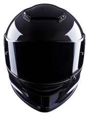 Wall Mural - PNG Front side motorcycle helmet mockup black black background protection.