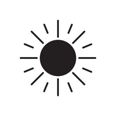 sun line - Vector icon simple flat black trendy style illustration for web and app on white background..eps