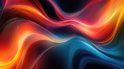 Poster - Abstract wavy background design