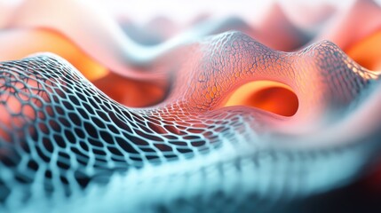 Poster - Abstract 3D computer graphic depicting the concept of diffusion