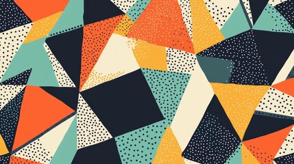 Poster - Abstract design featuring a dotted grid composed of triangular shapes