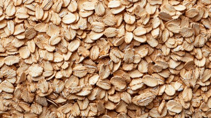 Wall Mural - A close up of a pile of oatmeal