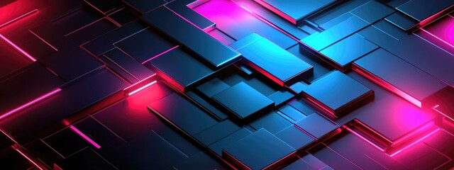 3D rendering of a black abstract geometric background suitable for advertising design showcasing themes of technology modernity sports gaming and futuristic concepts Sci fi illustration