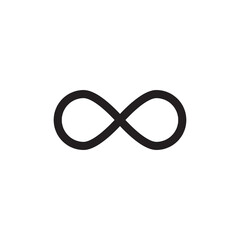 Poster - Infinity Vector icon, simple illustration for web and app on white background..eps