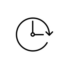 Poster - Passage of time icon, vector flat black linear illustration for web and app..eps
