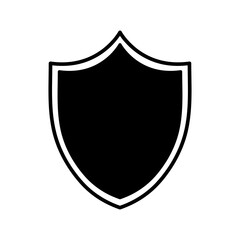 Poster - vector shield icon, simple flat black trendy style illustration for web and app..eps