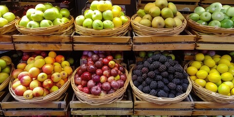 Poster - Fruit Baskets Available at Local Markets