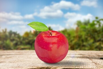 Fresh tasty ripe red Apple fruit