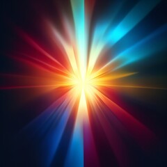 Sticker - abstract background with rays